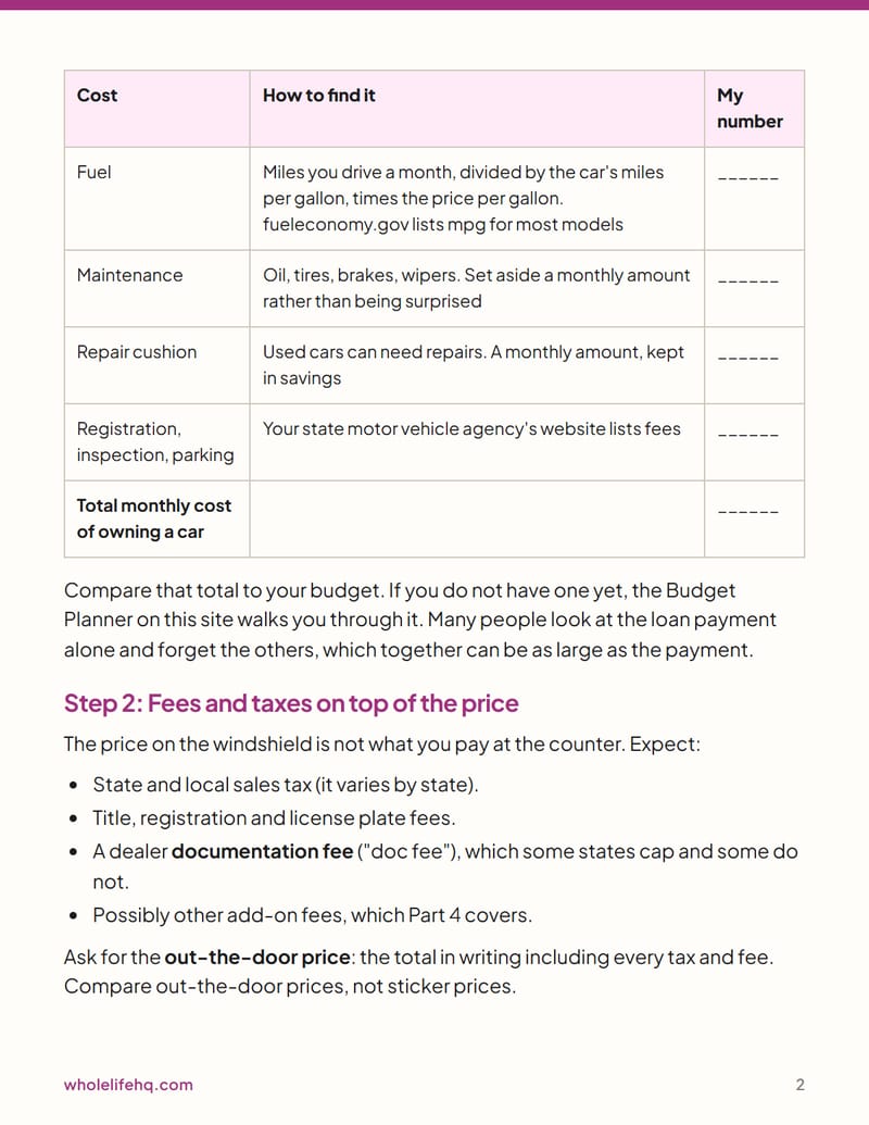 Page 2 of Buying a Used Car Without Getting Burned