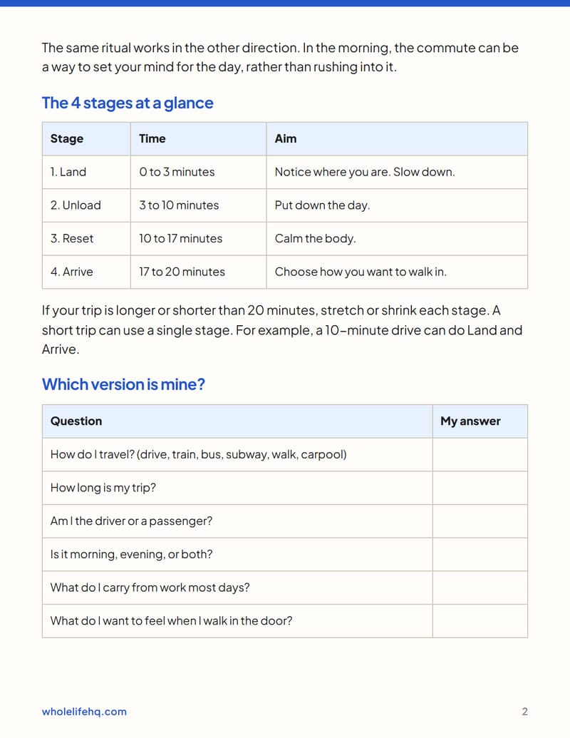Page 2 of Calm Commute: A 20-Minute Reset for the Drive or Train