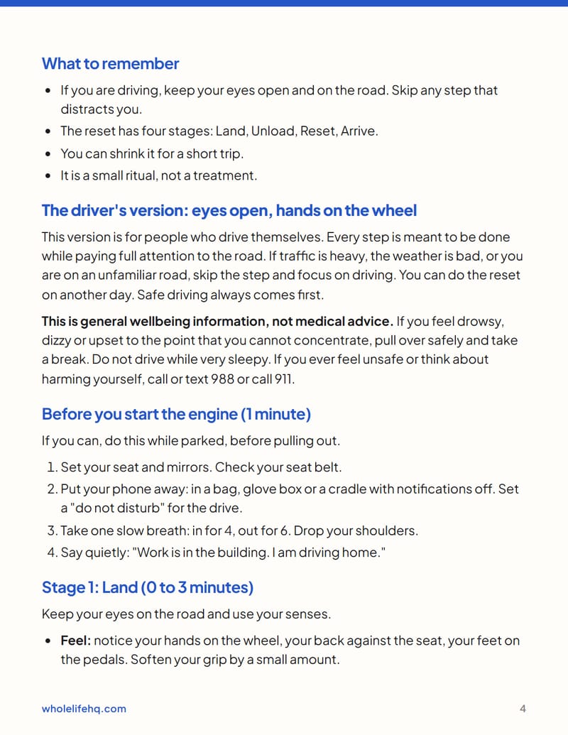 Page 4 of Calm Commute: A 20-Minute Reset for the Drive or Train