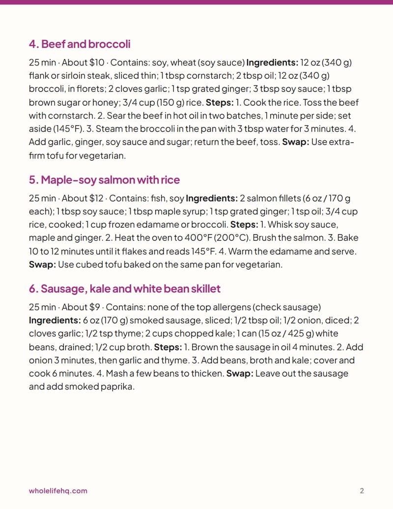 Page 2 of Cooking for Two: 20 Dinners and a Budget Week