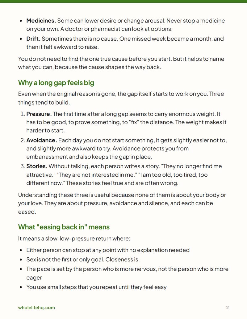 Page 2 of Easing Back In: Sex After a Long Gap