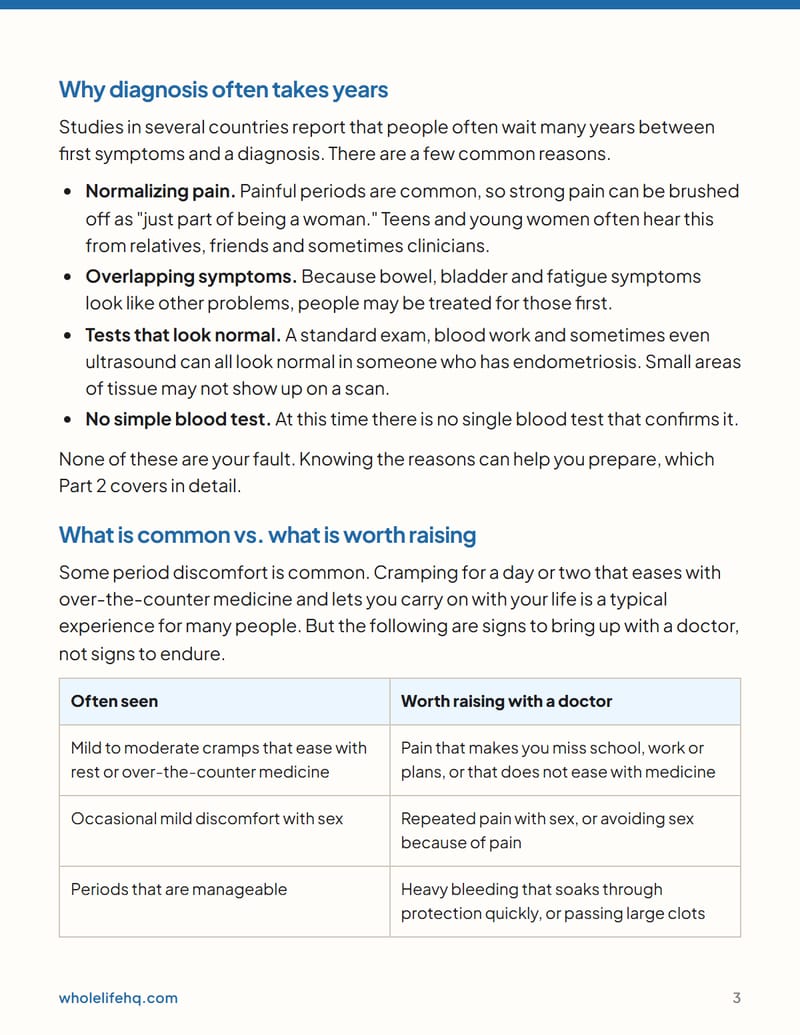 Page 3 of Endometriosis: Getting Taken Seriously and Living With It