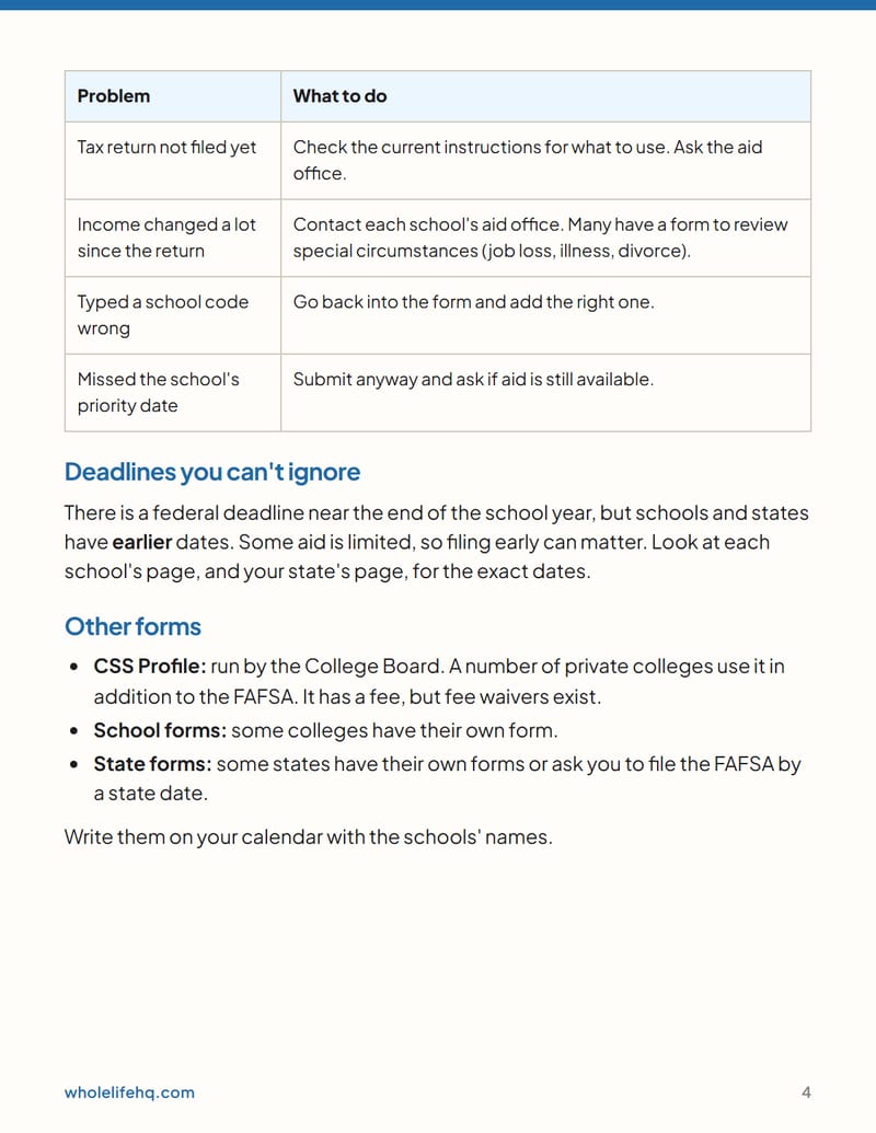 Page 4 of FAFSA and Financial Aid, Explained Plainly