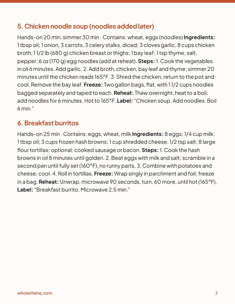 Page 3 of Freezer Meals for New Parents: 16 Make-Ahead Dishes