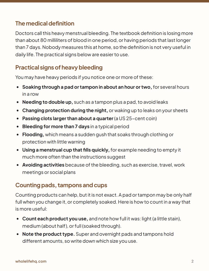 Page 2 of Heavy Periods: When to Get Checked
