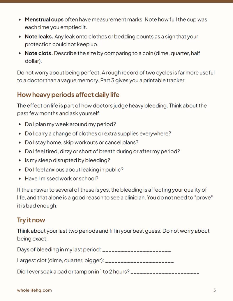 Page 3 of Heavy Periods: When to Get Checked