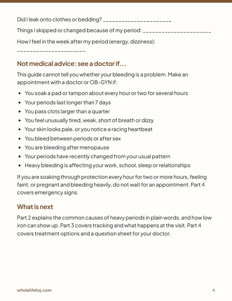 Page 4 of Heavy Periods: When to Get Checked