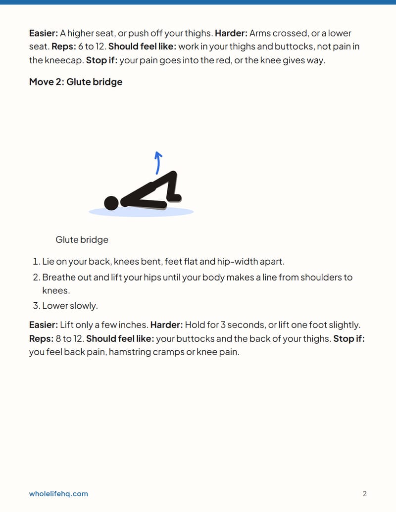 Page 2 of Knee-Friendly Strength: 8 Weeks for Sore Knees