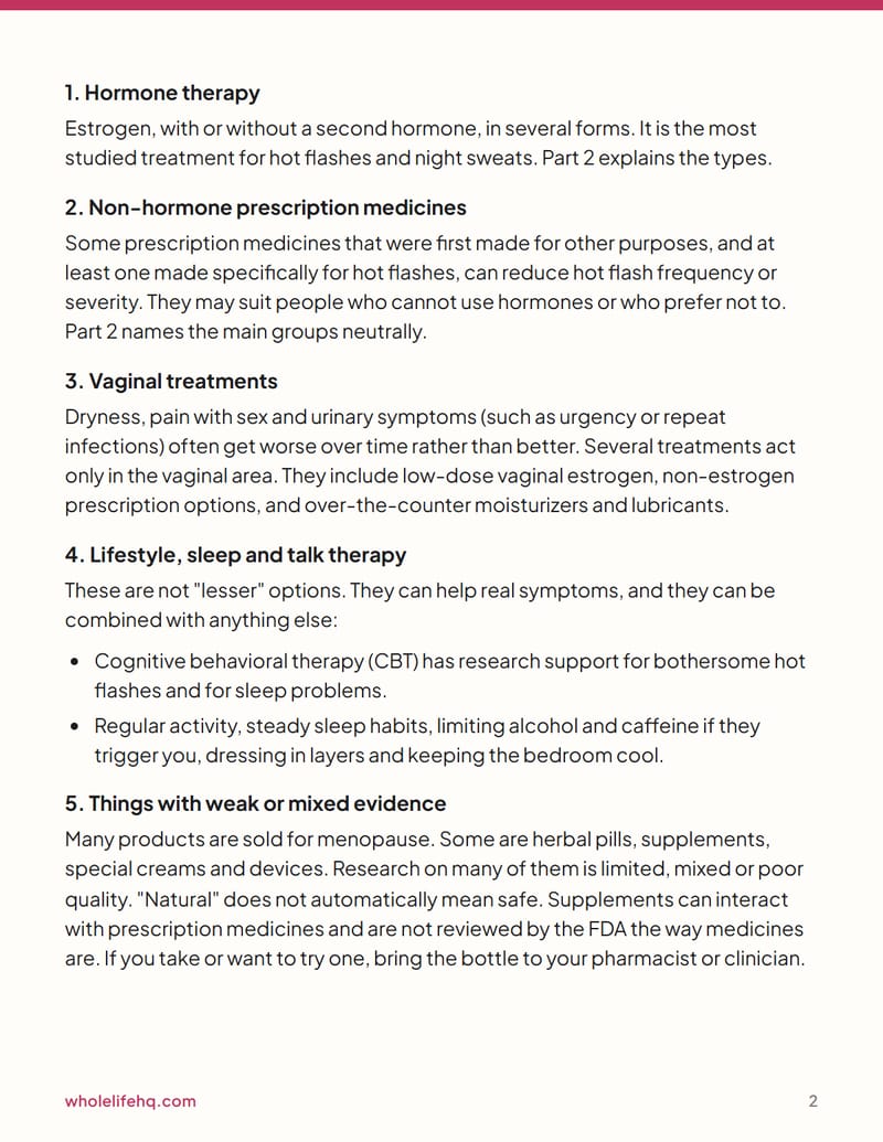 Page 2 of Menopause Hormone Therapy, Explained Plainly
