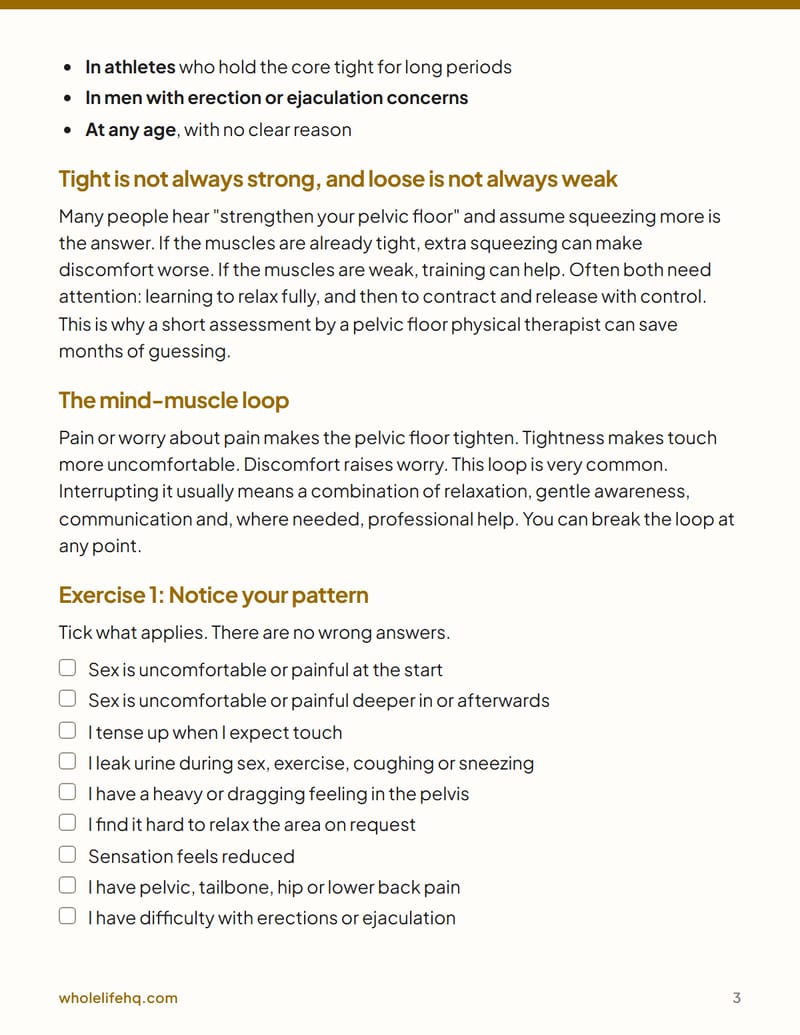 Page 3 of Pelvic Floor and Sexual Comfort: A Guide for Men and Women