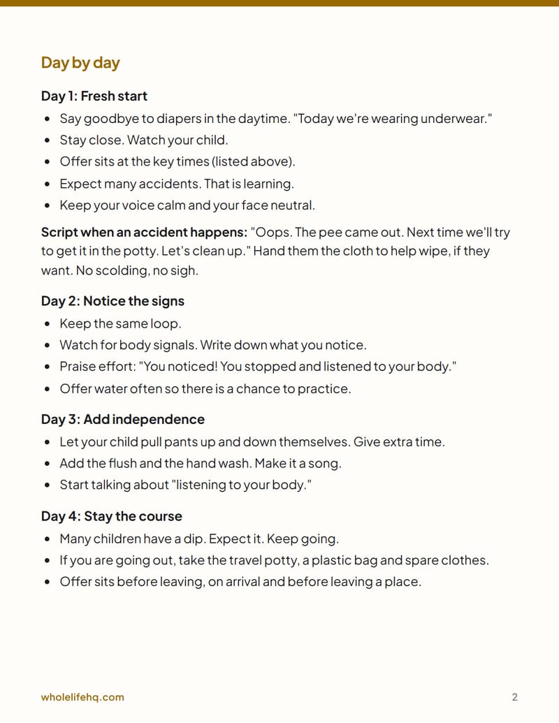 Page 2 of Potty Training Without the Pressure