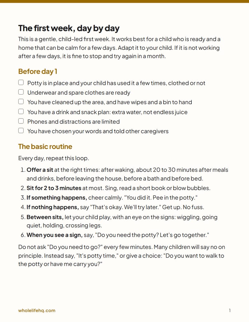 Page 1 of Potty Training Without the Pressure