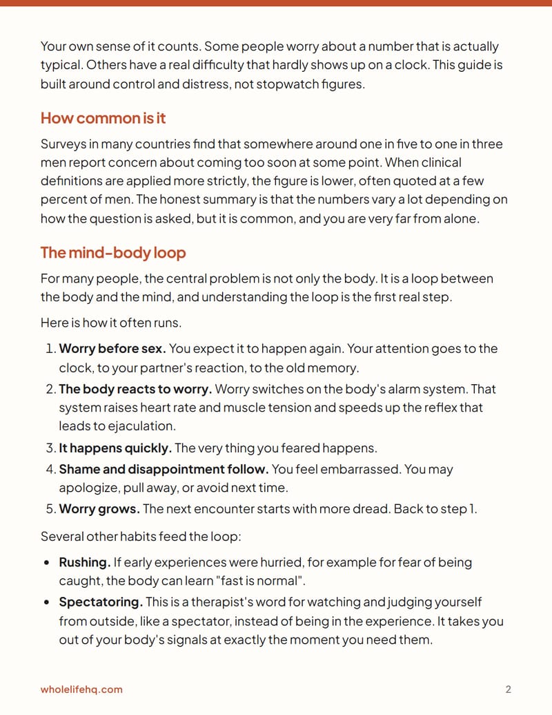 Page 2 of Premature Ejaculation: What Actually Helps