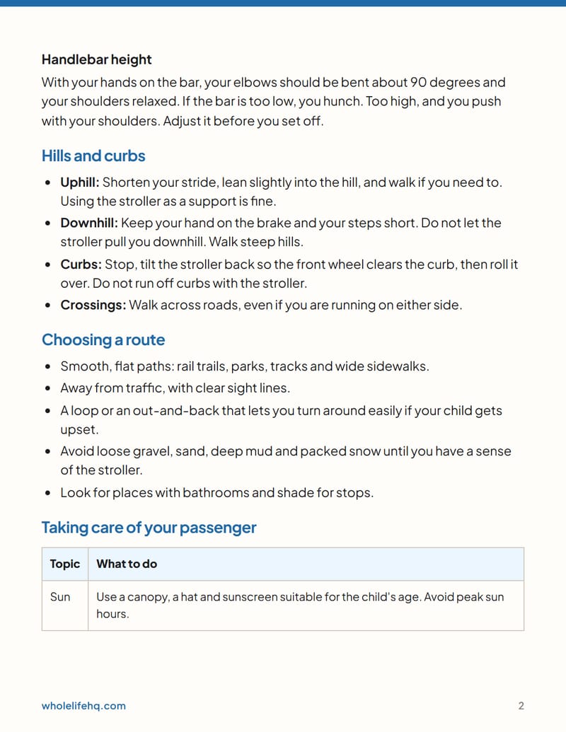 Page 2 of Running With a Stroller: A Parent's Plan