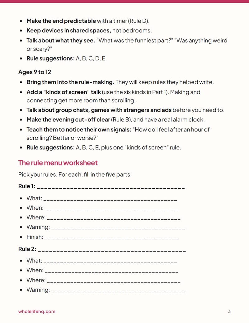 Page 3 of Screen-Time Rules a Family Can Actually Keep