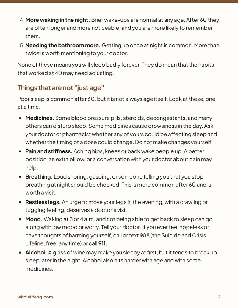Page 2 of Sleep After 60: What Changes and a 4-Week Plan
