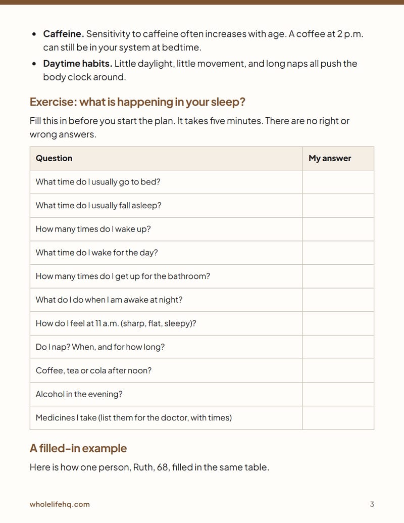 Page 3 of Sleep After 60: What Changes and a 4-Week Plan