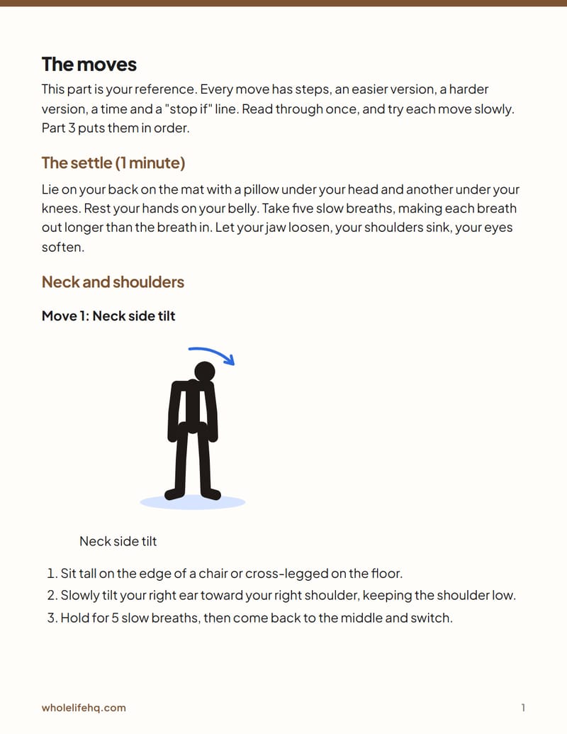 Page 1 of Stretching for Better Sleep: A 10-Minute Evening Routine