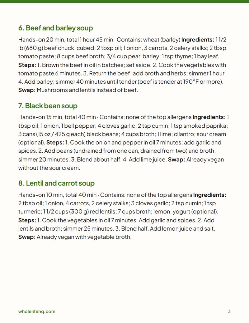 Page 3 of Sunday Soup and Bread: 12 Soups and 4 Easy Breads