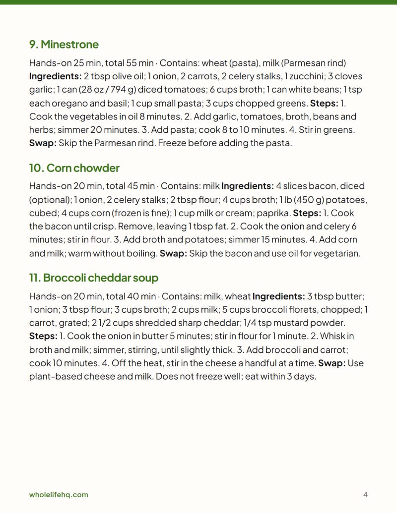 Page 4 of Sunday Soup and Bread: 12 Soups and 4 Easy Breads