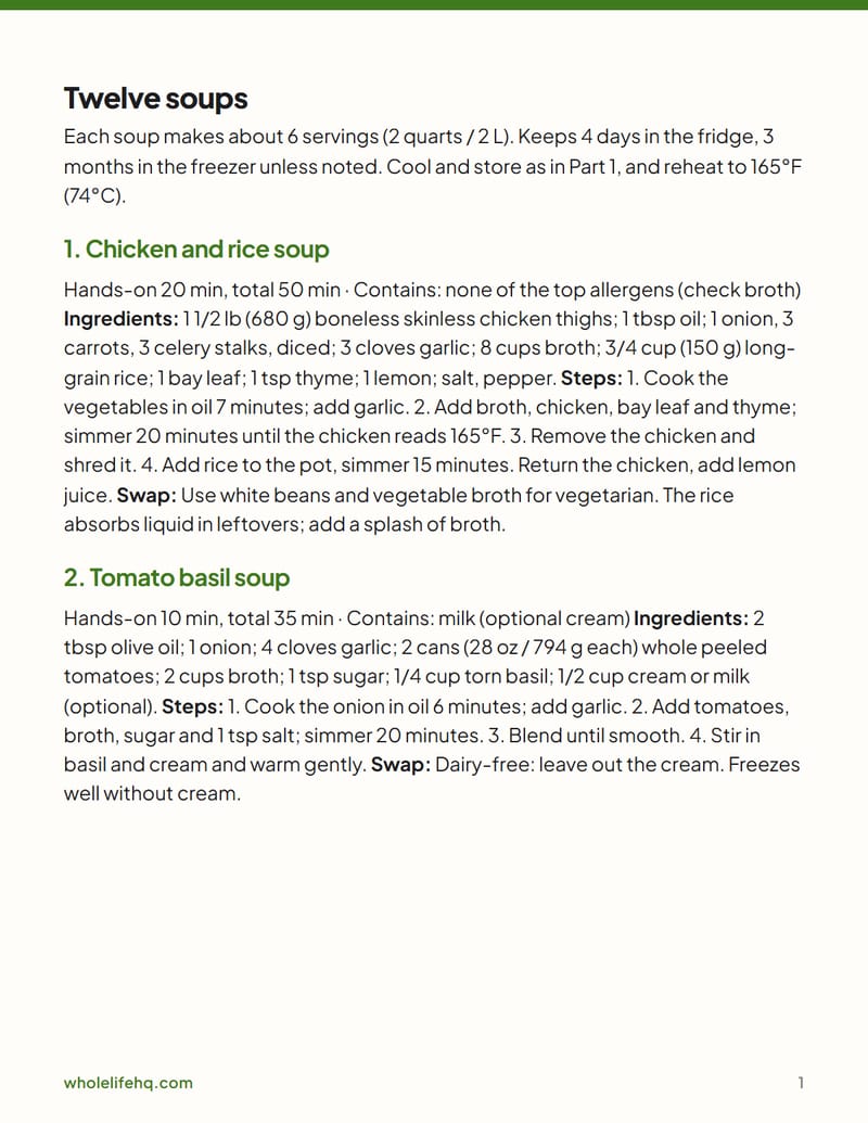 Page 1 of Sunday Soup and Bread: 12 Soups and 4 Easy Breads