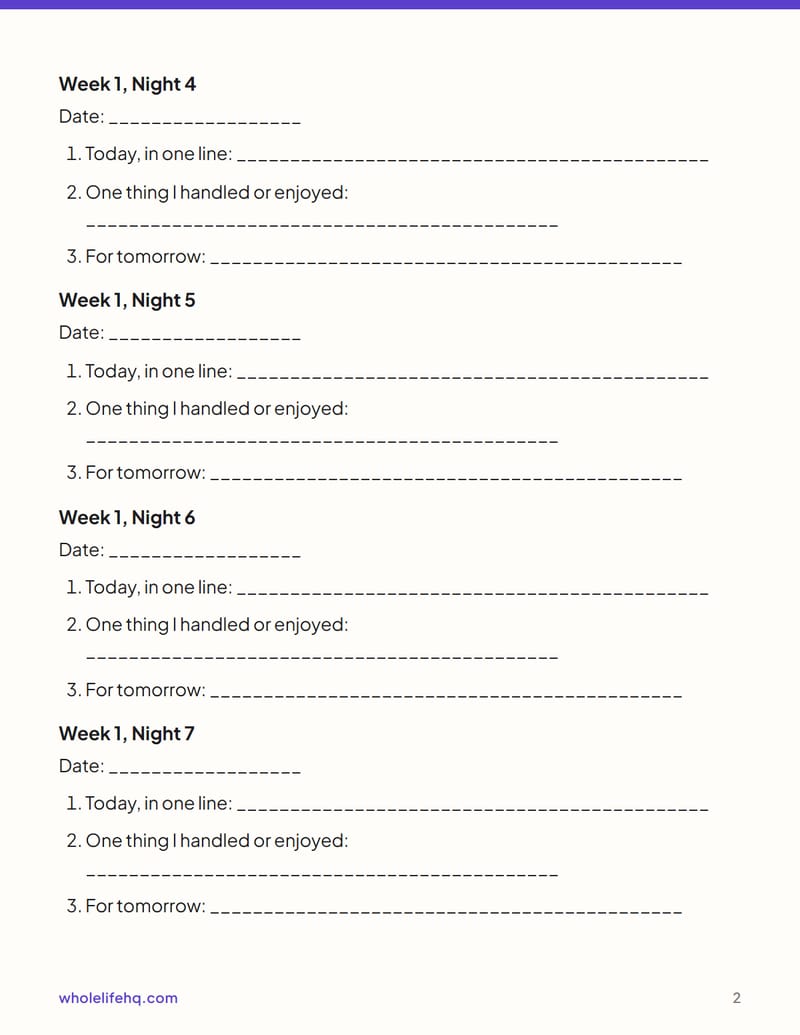 Page 2 of The 5-Minute Evening Journal