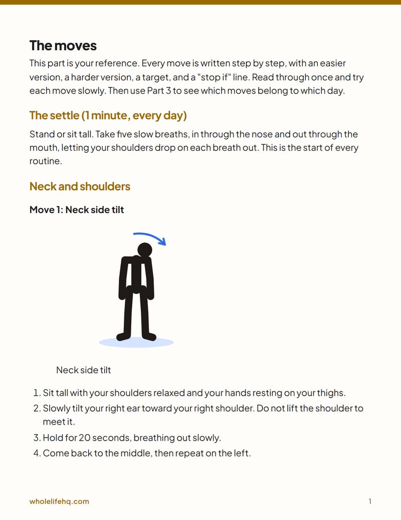 Page 1 of The Desk-Worker Reset: A 10-Minute Daily Mobility Plan