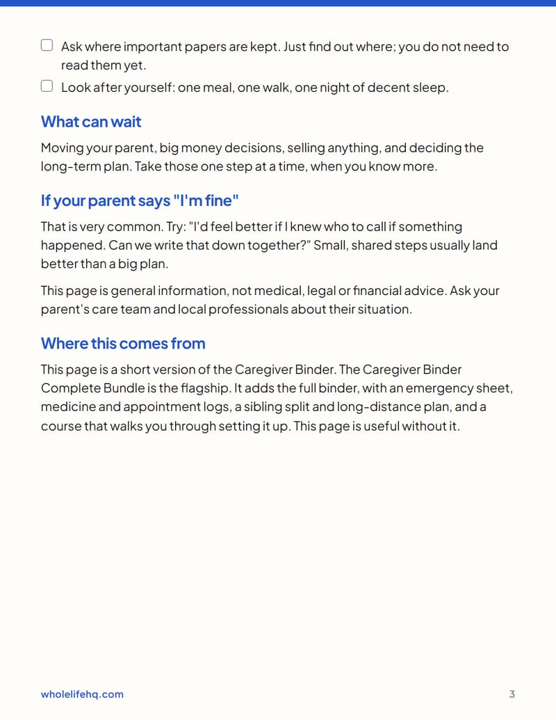 Page 3 of The First Call: A 10-Minute Page When a Parent Needs Help