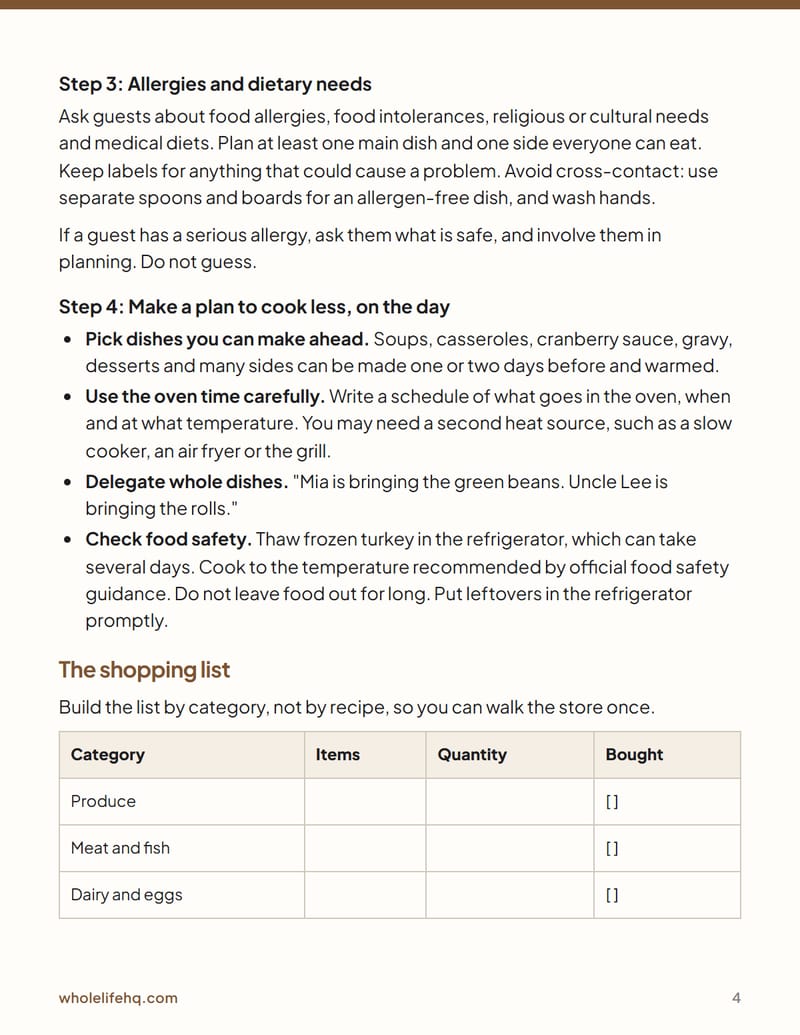 Page 4 of The Holiday Hosting Planner