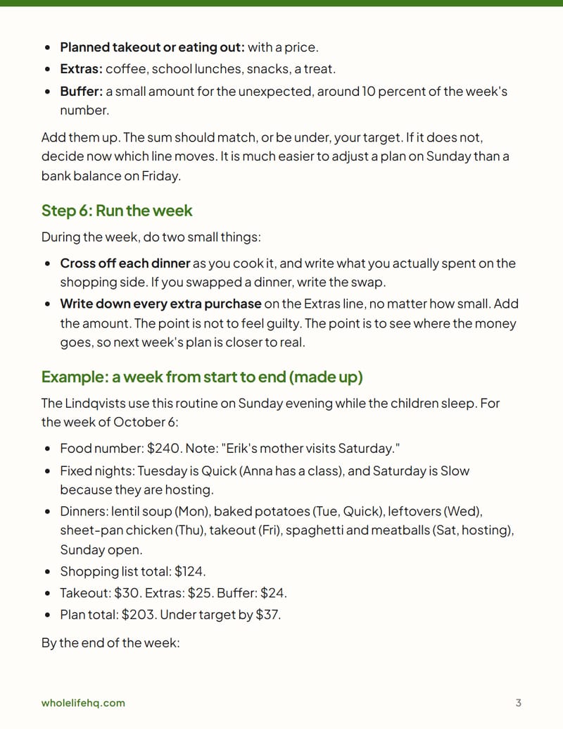 Page 3 of The Meal-and-Money Week Planner