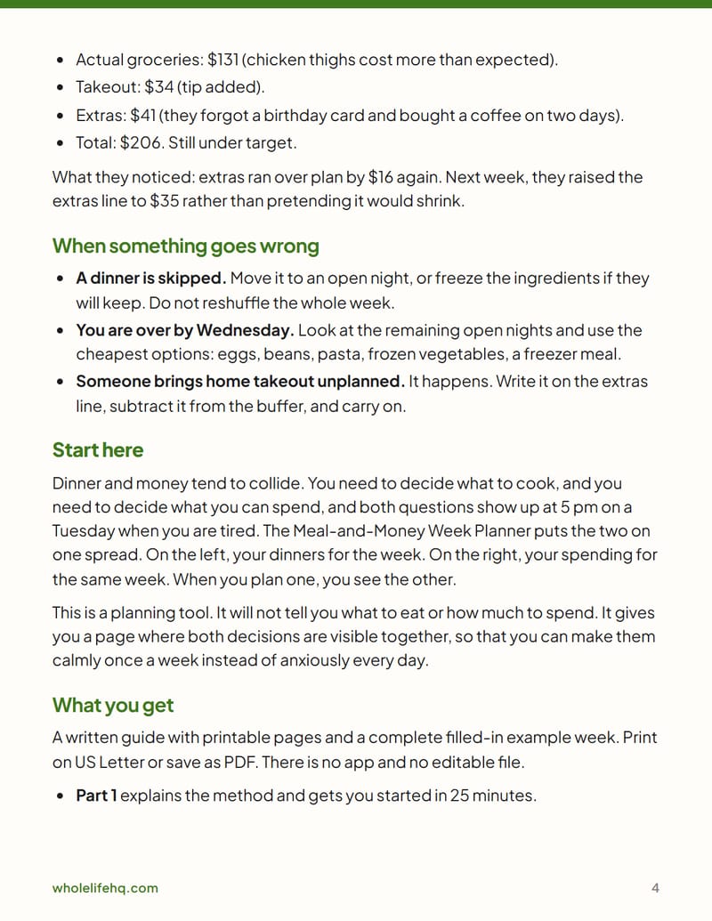 Page 4 of The Meal-and-Money Week Planner