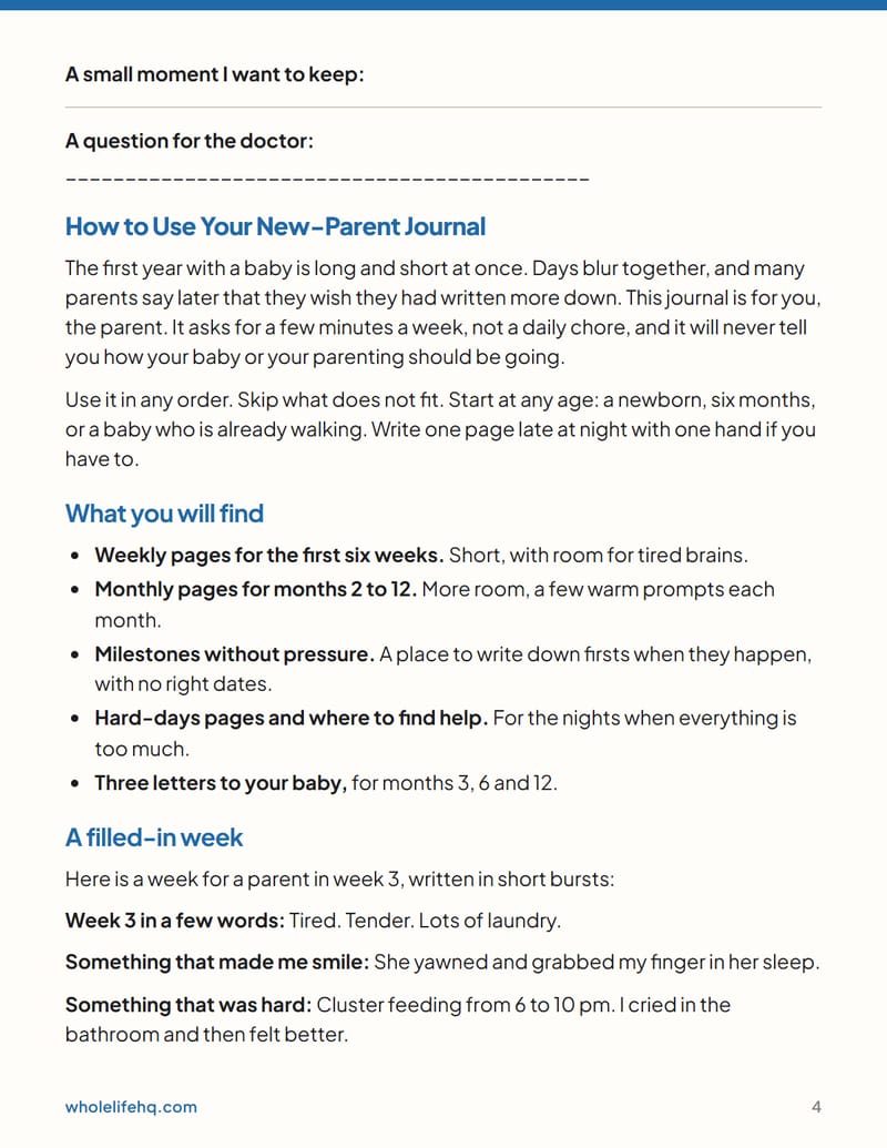 Page 4 of The New-Parent Journal