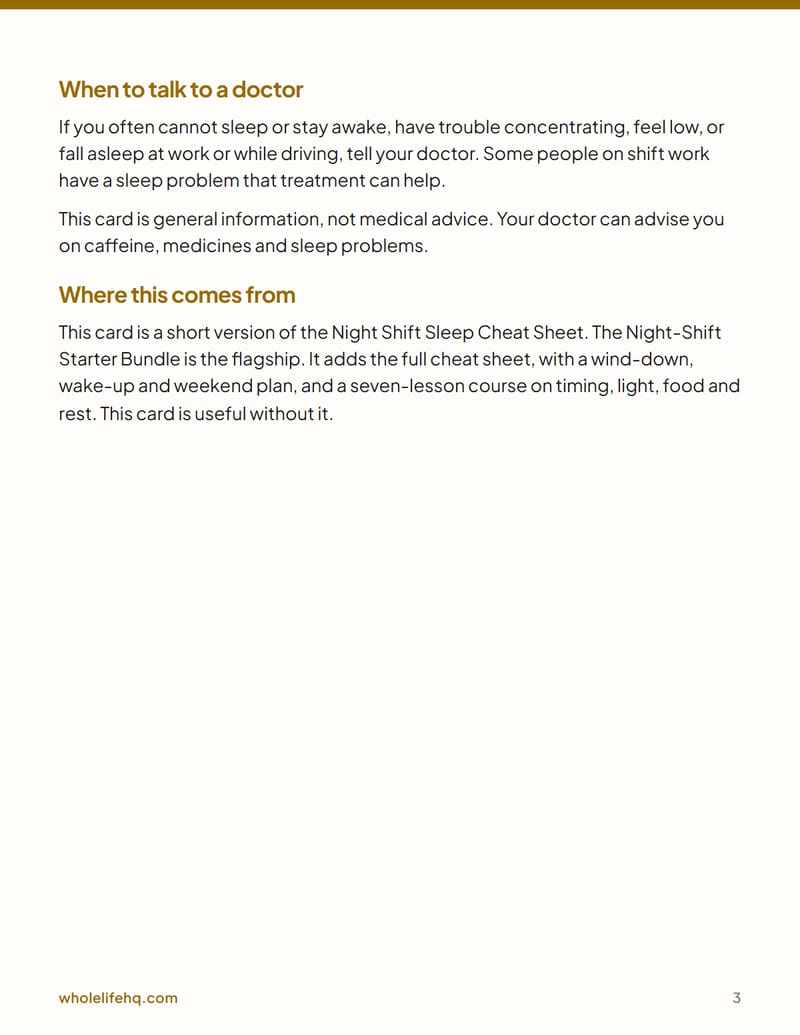 Page 3 of The Night-Shift Sleep Window Card