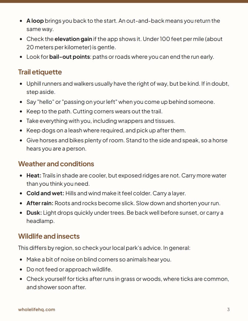 Page 3 of Trail Running Starter: A 6-Week Plan