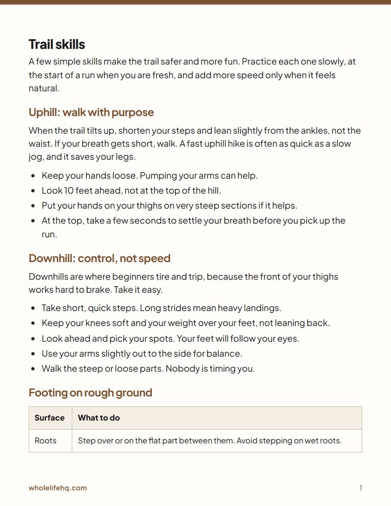 Page 1 of Trail Running Starter: A 6-Week Plan