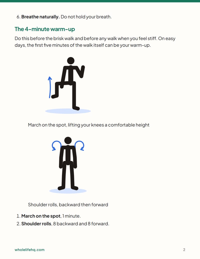 Page 2 of Walking for Fitness: A 12-Week Plan and Log