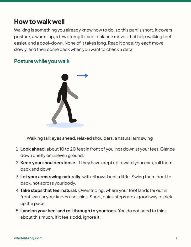 Page 1 of Walking for Fitness: A 12-Week Plan and Log