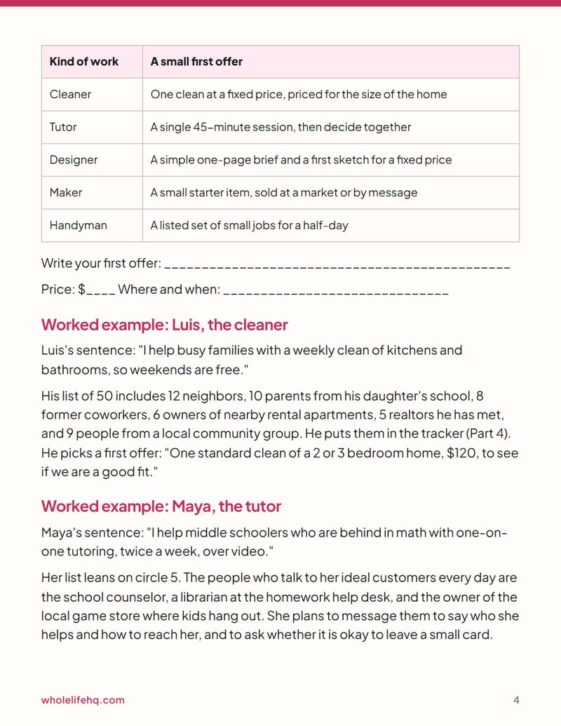 Page 4 of Your First 10 Customers: a 30-day outreach plan